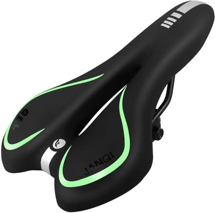 Bequemer Fahrradsitz für Herren und Damen, wasserdichter Fahrradsitz, atmungsaktiver Mountainbike-Sattel, Gel-Fahrradsattel für MTB, BMX, Rennrad, Stadtfahrräder, Heimtrainer (grün)