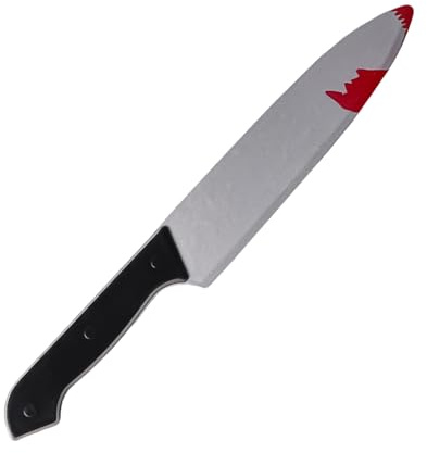 XNHIU Halloween Butcher Props Fake Plastic Blade with Blood Stains Halloween Prop Halloween Movie Costume Accessory for Kids Adults