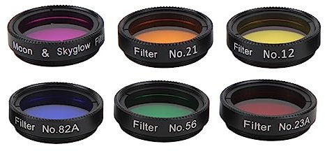 Teleskop-Farbfilter-Set, Tragbare 6-in-1-Teleskopfilter, Optische Glas- und Kunststoffkompatibilität für den Sternenhimmel
