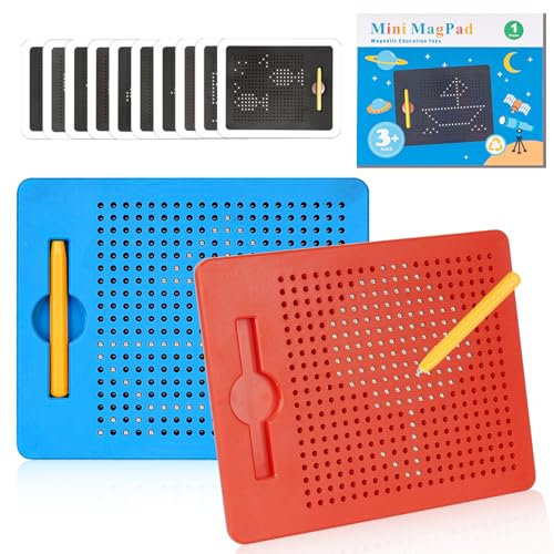 Tableaux à Dessin Magnétiques, 2 Pcs Tablette Magnétique Enfant, Planche à Dessin Magnétique Ardoise Magique Avec Billes et Stylo pour Enfant Jouet Educatif Cadeau