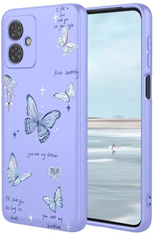 UPLAI Funda para Motorola Moto G14 4G, Ultra Delgado Sedoso Silicona Líquida Antigolpes Carcasa con Pintura 3D, Premium Suave Forro Fibra, Elegante Lindo Estuche Caso. P8