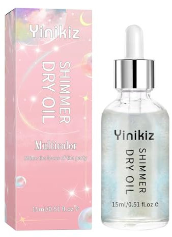Körperschimmeröl, Schimmer-Trockenöl - 15 ml aufhellender Textmarker für trockenes Gesicht,Vollständiges Highlighter-Make-up, Körperschimmeröl für Frauen und Mädchen, perfekt