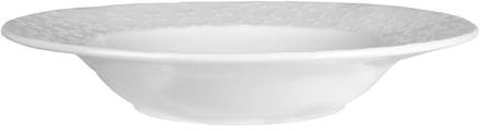 GENEVIEVE LETHU 536302 - Plato hondo (22 cm, diseño Calais CAUDRY, porcelana), color blanco – Plato de sopa de encaje floral
