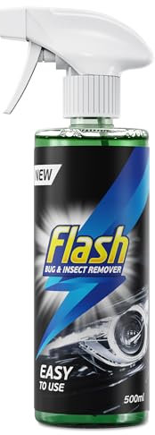 Flash Bug Insect Remover 500ml, Powerful Car Windscreen Cleaner Spray for Tar and Bugs