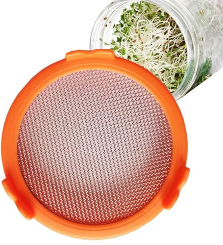 Sprossenglas Deckel Mason Jar Sprout Deckel Keimgläser Mit Siebdeckel | Sprossen Set Aus Edelstahl, Sprout Gläser Deckel, Sprossen Deckel Für Alfalfa-Brokkoli