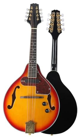 Mandoline Musikinstrumente Für Anfänger Professionelles Elektrisches Mandolinen-Set 8 Saiten Mandoline Im A-Stil Mit Koffersaiten Für Anfänger Und Erwachsene(A)