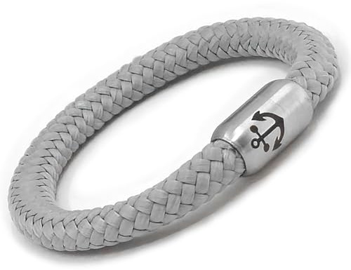 Generisch Segeltau Armband Ø 8 mm viele Farben mit Edelstahl Magnetverschluss und Schmuckbeutel, Maritim, Surferarmband, Damen Armband Herren, Maritim