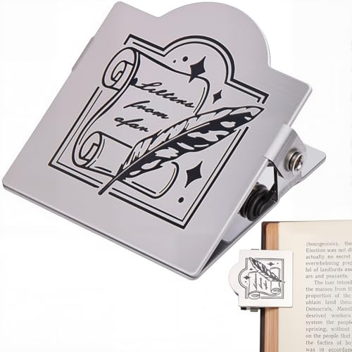 CRASPIRE Fermalibri in Stile Vintage Fermacarte per Quaderni da Viaggio Penna in Metallo retrò in Ferro Argentato Decorativo Midori Raccoglitore di Banconote Porta-Pagina Morsetto per Viaggiatori