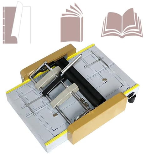 Machine de fabrication de brochures et d'agrafes - Plieuse-agrafeuse électrique pour livres papier, agrafeuse pour brochures A3, pour imprimeries et écoles,Yellow