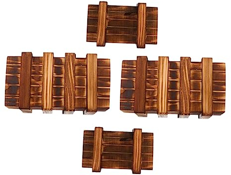 GETAJGHSD 4 Stück Holzspielzeugbox Mit Sicherer Geheimschublade Pädagogisches Denkspiel Für Kinder Puzzleboxen Zum Lernen Und Knobeln