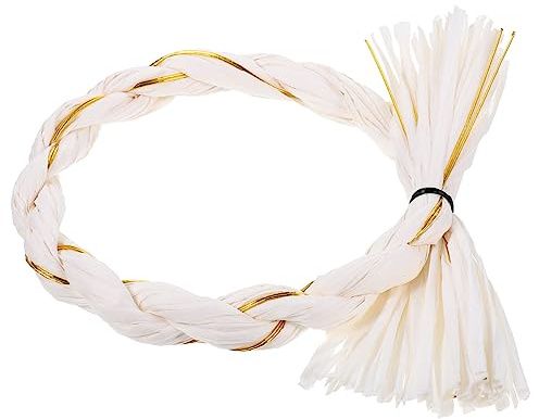 VALICLUD Raffia Woven Wreath Ring for Diy Raffia Ring Pendant for Front Door Decoration for Christmas