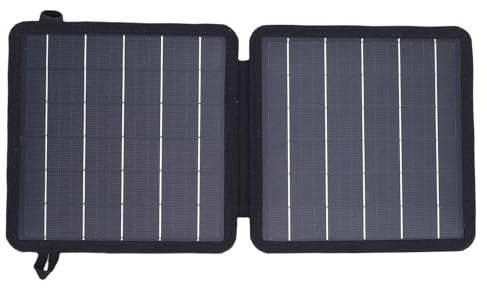 Generic Cargador de Panel Solar Plegable de 10 W con Salidas Tipo C para Equipo de Camping con mochila: Silicio Monocristalino