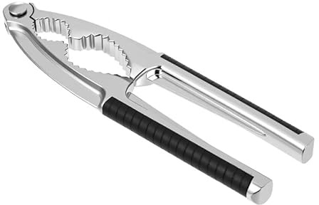 Vmoomax Cascanueces de metal para nueces y avellanas, cracker robusto con mango antideslizante, cascanueces ergonómico, ideal para el hogar y la cocina