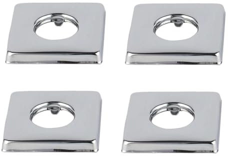 4Pcs Stainless Steel Flange Covers, 46x5mm Square Escutcheon Plate Plumbing Cover for Shower Arm, Pipe, Faucet Decoration