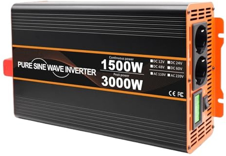 Power Inverter Inverter 3000W-6000W 12v 220v Trasformatore 220v A Onda Sinusoidale Pura(60V,220-240V 60Hz,3000W)