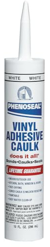 Dap 00005 Phenoseal, White Vinyl Adhesive Caulk, 10 oz