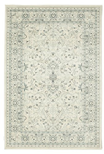 RugVista Ziegler Michigan, Teppich, / Kazak, 230 x 160 cm, Rechteckig, Niedriger Stapel, Wohnzimmer, Esszimmer, Schlafzimmer, Nur chemische Reinigung, Oeko_tex_100, Beige Grün