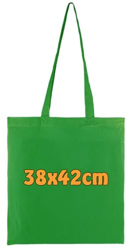 Cottonbagjoe Sac en toile de jute non imprimé avec deux anses 38 x 42 cm, Coton, vert pomme, 25 Stück