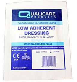 Low Adherent Dressings - 5cm x 5cm (x 100) by Qualicare