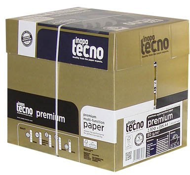 Inapa Tecno – – Box Maxi Copy von hoher Qualität, Papier weiß A4 80 g/m², 2.500 Blatt