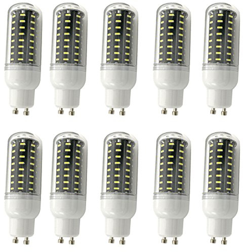 Aoxdi 10 Stück GU10 LED Mais Licht 7W, Kaltweiß, LED Leuchtmittel Lampen | 72 SMD 4014 Gluehbirne Energiesparenden GU10 LED Lampen 7W, AC220-240V