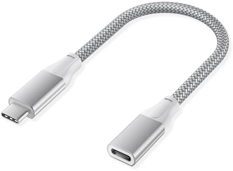 Basesailor Kurz USB C Verlängerungskabel für iPad 10 0.2M | Typ C 3.2 Gen2 10Gbps Buchse auf Stecker Verlängerung,Extension Cable für iPad Air 4 5,Microsoft Go,Dell XPS,iPhone 17 16 15