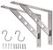 YUMORE Soportes para Estantes Pesados 250x180 mm Escuadras de Estanterías Acero Inox Soportes Estantes Triangulares Montaje en Pared Resistente Estantes Soporte, con Tornillos, Carga Máx 150Kg, 2Pcs