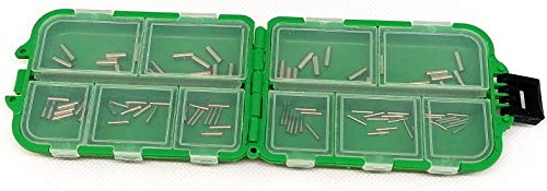 STMK Praktisches Klemmhülsen Set mit ca 100 Quetschhülsen (Größen: 0,4 mm - 2,5 mm Innendurchmesser) + gratis Petri Heil! Aufkleber