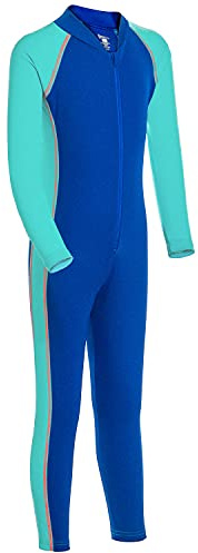 Nozone Stinger Children's Sun Protective Swimsuit in Blue Marine/Aquatic, 6