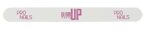 Glam'Up Paris - Lime à Ongles Double Face - Lime de Ponçage - Grain Double Face 180/240 - Blanc