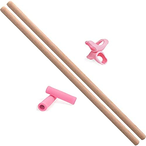Giftik Yoga Rod Sticks, Portable Pilates Bar Wooden Open Shoulder Open Back Corrective Hump Round Wooden Sticks, Comfortable Body Stretching Tool for Martial Artists Dancers Gymnasts
