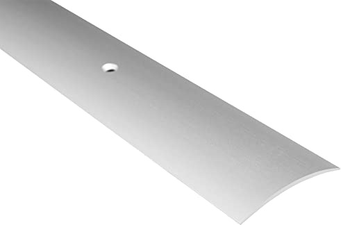 Effector Breites Übergangsprofil Silber 93 cm 49x6 mm gewölbt Alu | Breites Profil, Verschraubbare Montage, Hohe Belastbarkeit