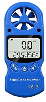 ZXM Outdoor Digital Anemometer Wind Speed Meter Temperature Gauge with LCD Display for Measuring Wind Speed, Temperature and Wind Chill