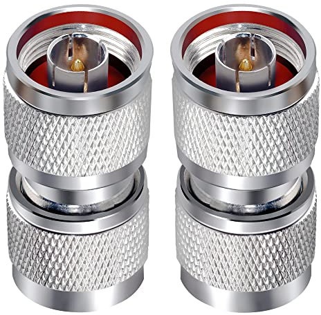 TUOLNK Connettore N Tipo Coassiale Maschio a Barilotto per Cavo di Prolunga Antenna Wifi 2 Pezzi