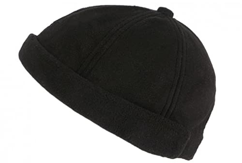 Bonnet Docker Noir en Polaire Look Marin Miki Kerzau - Taille Unique - Noir