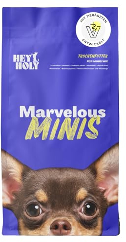 HEY HOLY Premium Trockenfutter für Minis 100% getreidefrei | 7kg Hundefutter für ausgewachsene Minis mit Forelle | Hochverträglich aus natürlichen Zutaten
