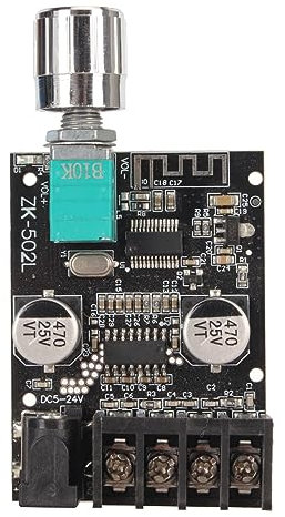 Scheda Amplificatore di Potenza Bluetooth Stereo, Scheda Amplificatore di Potenza Digitale, Scheda AMP Bluetooth 5.0 a Doppio Canale per Altoparlanti Fai da Te del