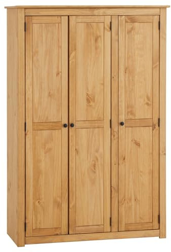 IDIMEX Kleiderschrank CANCUN - Massiver 3-türiger Schlafzimmerschrank, Kiefer, gebeizt/gewachst