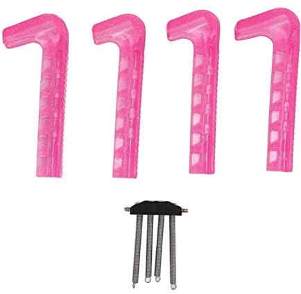HERCHR Schlittschuhschoner, 1 Paar rutschfeste Schlittschuhkufenabdeckungen aus Weichem Kunststoff, Verstellbare Eishockey-Schlittschuhkufenschützer Für Schlittschuhe Der Größe 24–42(Rose)