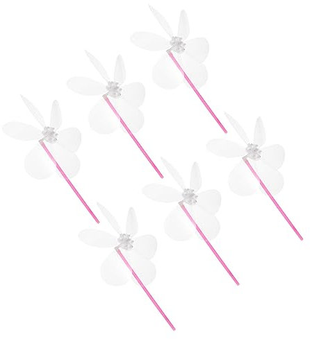 SAFIGLE 6stücke Transparente Unbemalte Windmühlen Für Garten Dekoration Kreative Windspiel Für Outdoor Und Hochzeiten Für Bastelprojekte