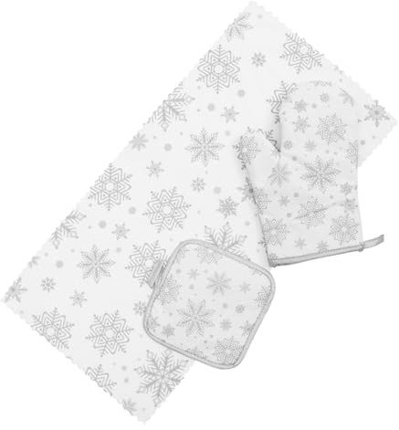 Alipis Christmas Oven Mitt Heat-resistant Baking Potholders for Kitchen for Holiday Baking and Cooking Protection Includes of Gloves