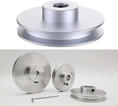 1 x V-Nut-Riemenscheiben, runde Aluminium-V-Nut-Riemenscheiben, für PU-Rundriemen, für Motoren, Mini-Spindeln und Modellgetriebe, für 6 mm breite Riemen (50)