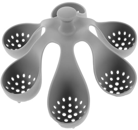PRETYZOOM Silicone Hard Boiled Eggs Holder with 6 Holes Easy to Clean Egg Steamer Rack for Kitchen Use Conveniently at Home