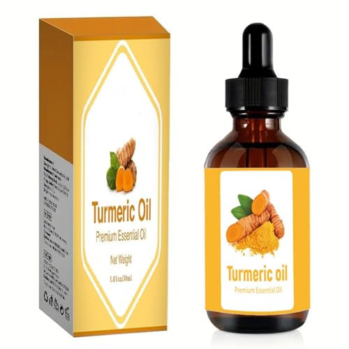 Turmeric Essential Oil, Huile Essentielle Curcuma Pour Visage, Turmeric Essential Oil Set, Turmeric Oil Premium Essential Oil Turmeric Savon Set For Face & Body, Natural Turmeric Oil (C, m)
