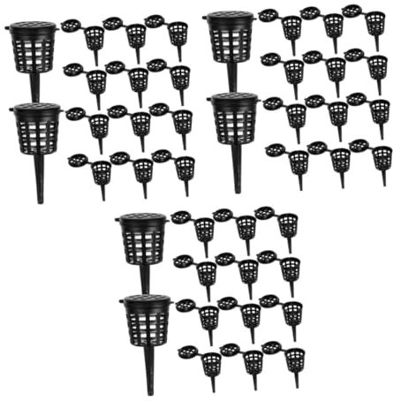 Mipcase 3 Set Contenitore Del Fertilizzante Stampo Rotondo Cestino Per Auto Bastoncini Di Cibo Vegetale Concime A Lenta Cessione Stampo Epossidico Sfera Punto Black 50 Pezzi * 3