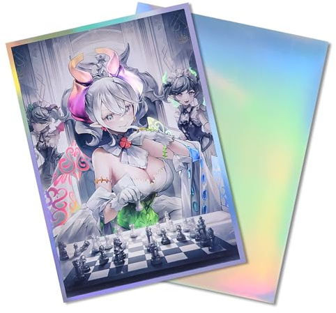 50 PCS Holographische Kartenhüllen Japanische Größe Anime Kartenhüllen 63 mm X 90 mm Top Loading Sammelkartenhüllen für YGO