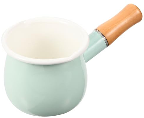 TIDTALEO Mini Enamel Milk Pot Saucepan for Butter Melting Cooking and Heating for Electric and Induction Stoves Lightweight and Easy to Use