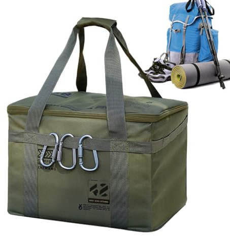 Sac d'équipement de camping | Organisateur de camping 42 litres | Conteneur imperméable résistant avec poignées pour déménagement, emballage, université, linge, voyage, gym