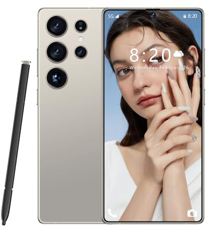 Smartphone S26 Ultra Global Version 5G, doppia scheda SIM, schermo HD da 7,3 pollici, 8000 mAh, cellulare impermeabile per esterni, supporta il riconoscimento facciale,Grey-1TB