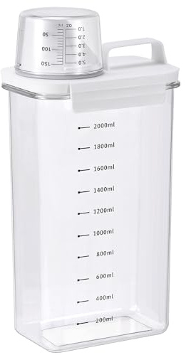 MumdoYAL 2300 ml Aufbewahrungsbox Für Waschpulver, Waschmittel Dosierhilfe, Waschpulver Aufbewahrungsbox, Aufbewahrung Waschmittel, Behälter Für Waschpulver Mit Messbecher